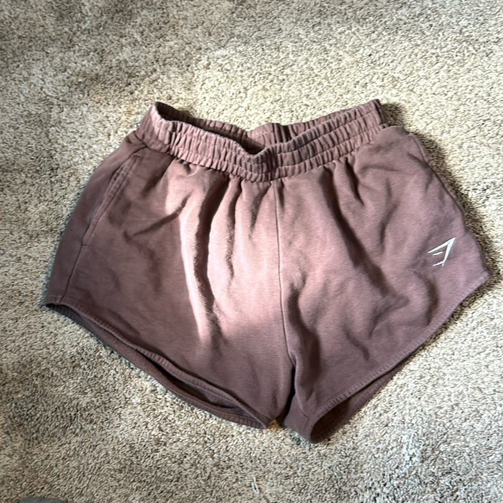 Brown Gymshark Sweatshorts, size S